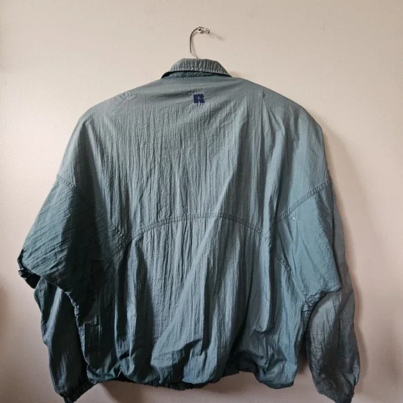 Vintage Russell Athletic Windbreaker Men's Size XL Green Full Zip‎ Made In USA - Picture 7 of 12
